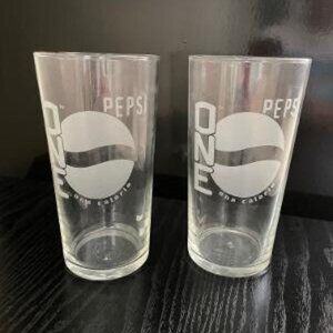 Set of Vintage Pepsi One Drinking Glasses 1990's